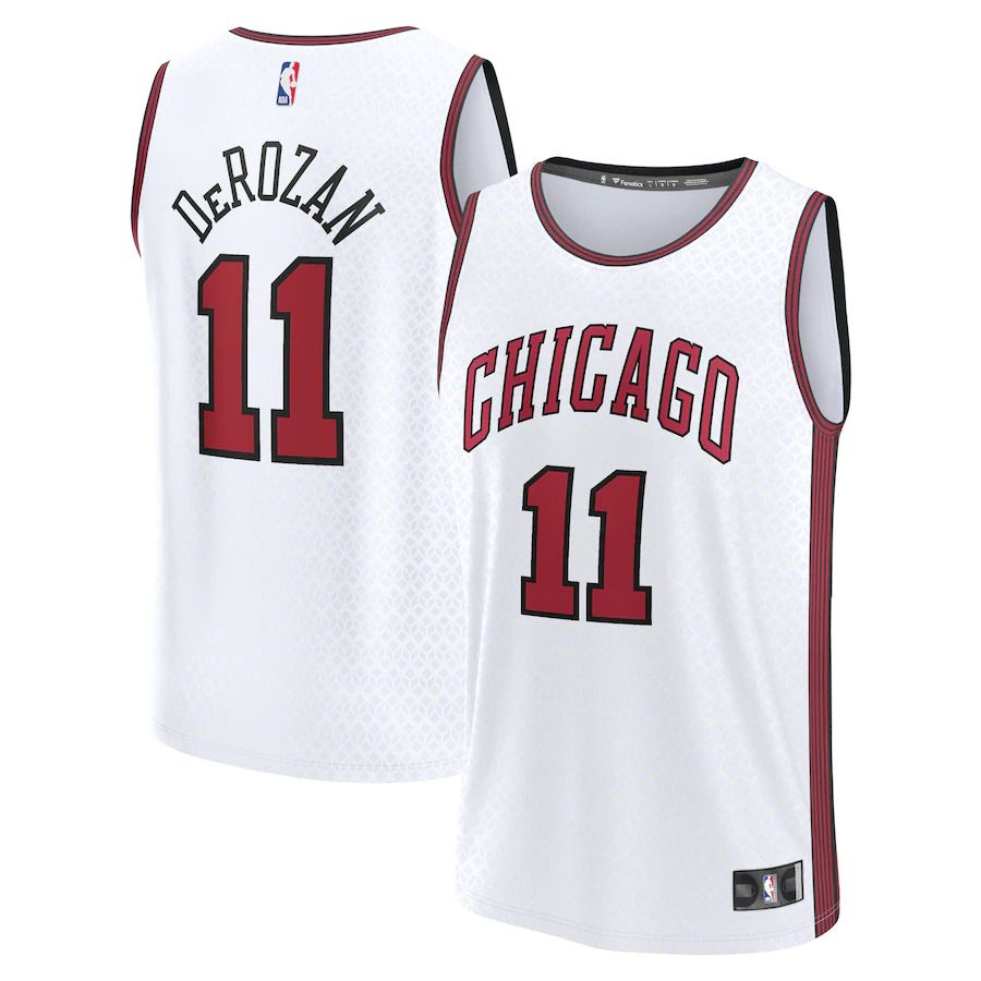 Men Chicago Bulls #11 DeMar DeRozan Fanatics Branded Silver City Edition 2022-23 Fastbreak NBA Jersey